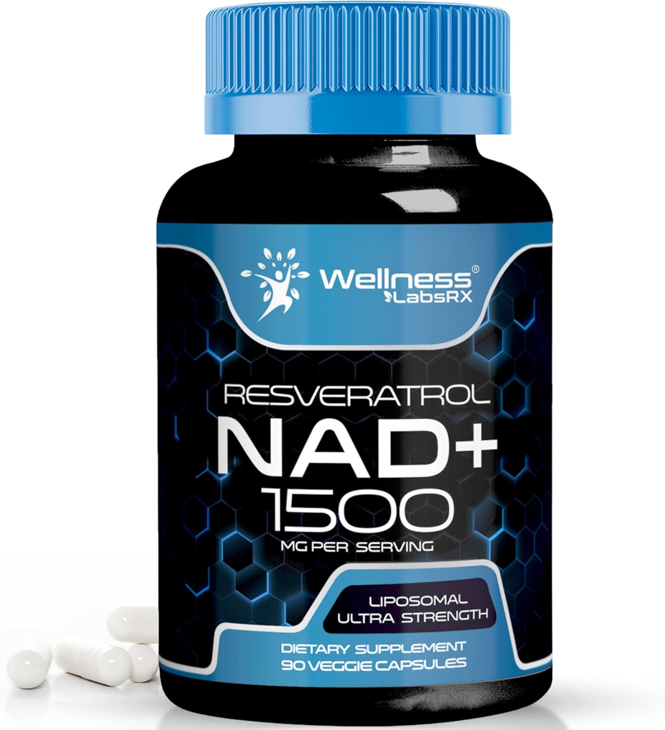 Liposomal Nad+ Resveratrol 1500 Mg Wellness 90 capsulas