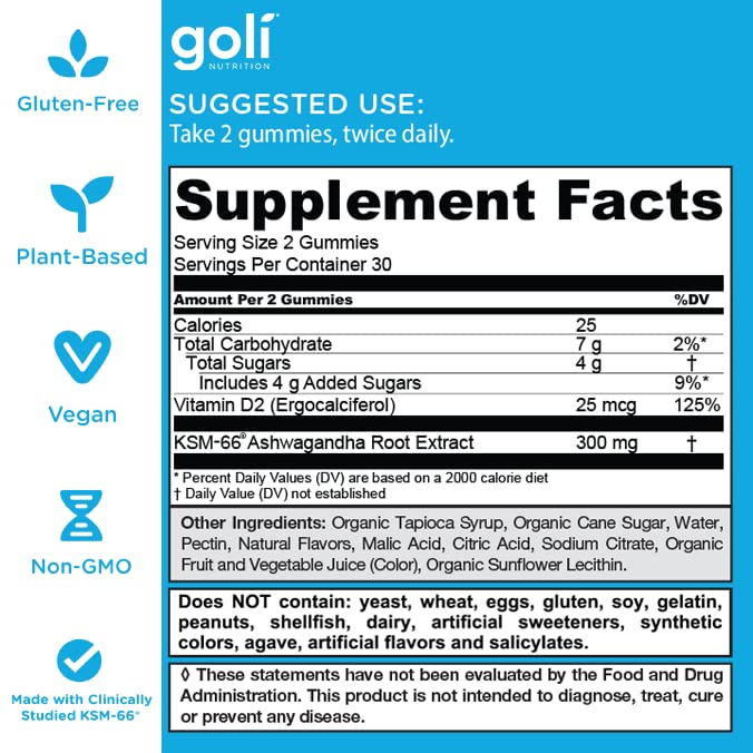 Goli Ashwagandha Gummies 60 gomitas