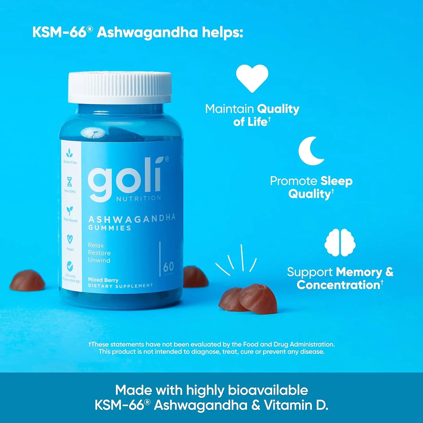 Goli Ashwagandha Gummies 60 gomitas